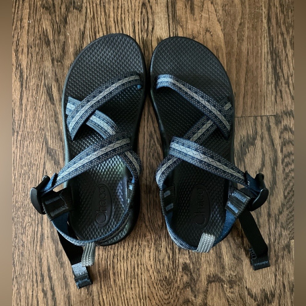 Chaco Blue Gray Black Womens Sandals Hiking Outdoor Womens Size 5